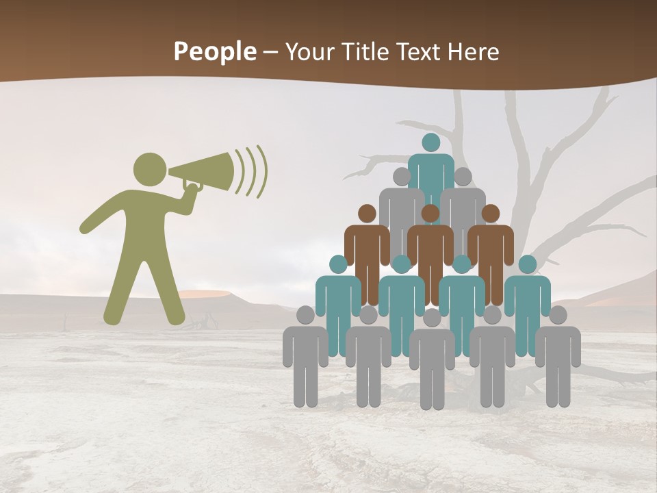 A Dead Tree In The Middle Of A Desert PowerPoint Template