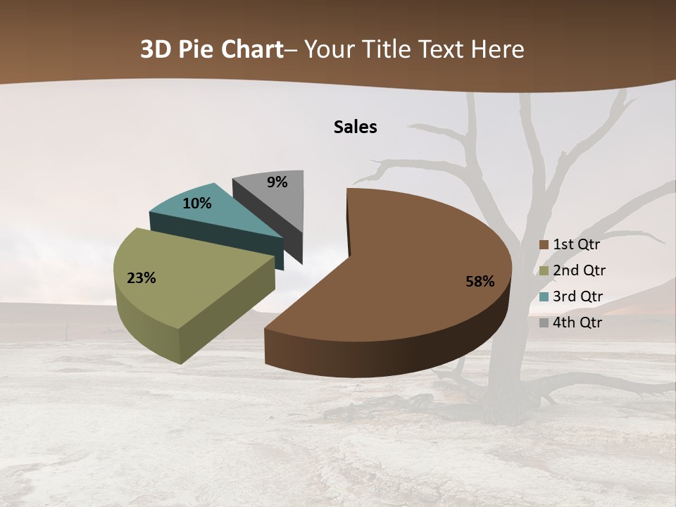 A Dead Tree In The Middle Of A Desert PowerPoint Template