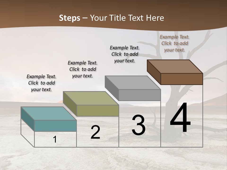 A Dead Tree In The Middle Of A Desert PowerPoint Template