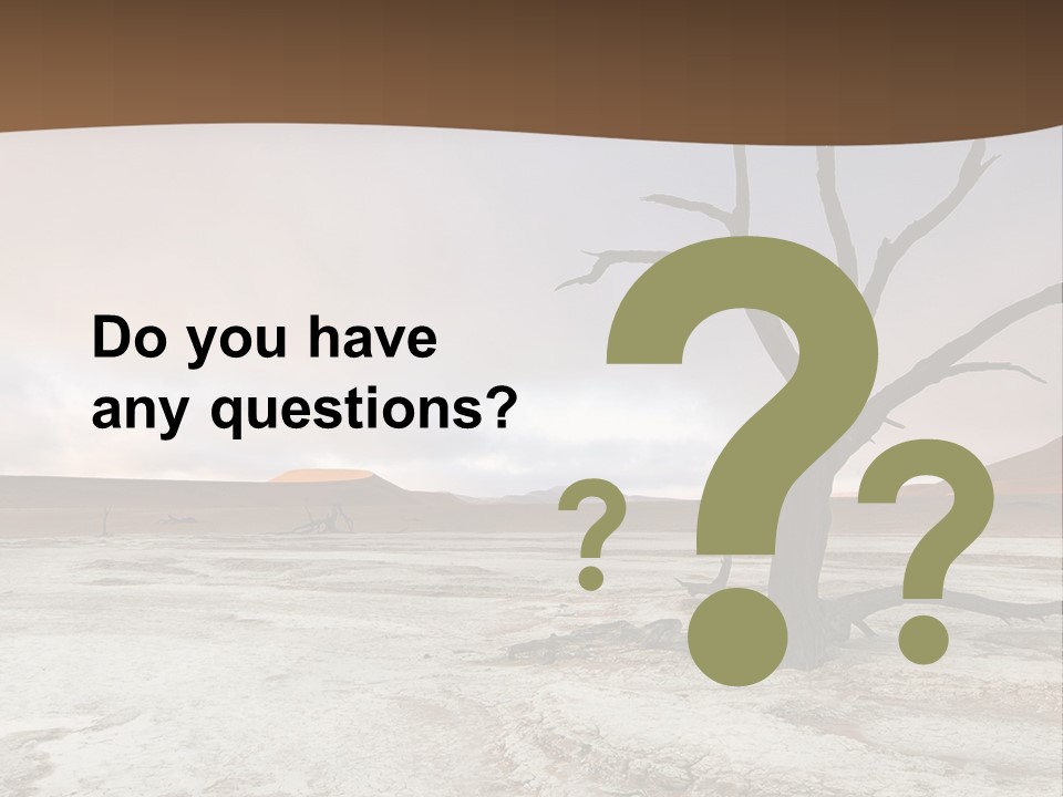 A Dead Tree In The Middle Of A Desert PowerPoint Template