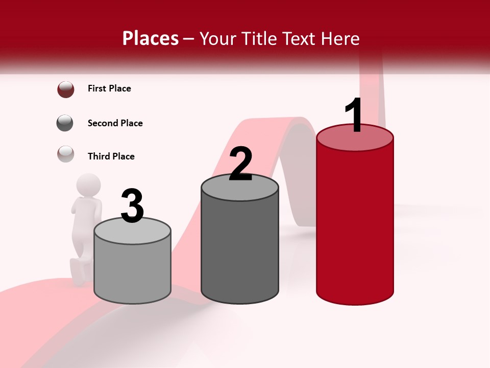 A Person Standing On Top Of A Red Arrow PowerPoint Template