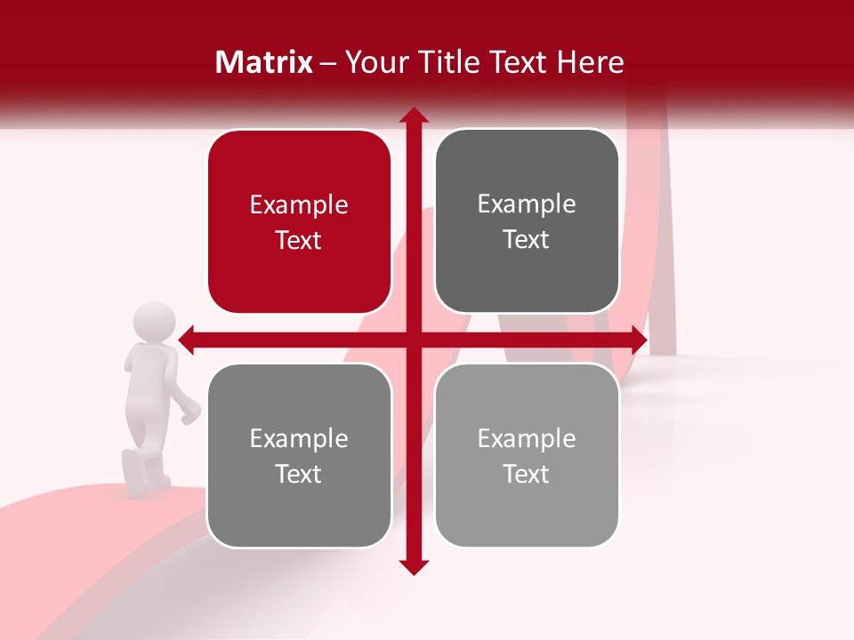 A Person Standing On Top Of A Red Arrow PowerPoint Template