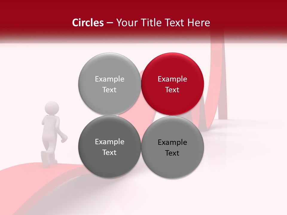 A Person Standing On Top Of A Red Arrow PowerPoint Template