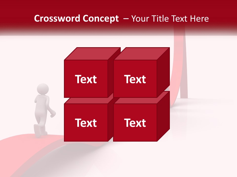 A Person Standing On Top Of A Red Arrow PowerPoint Template