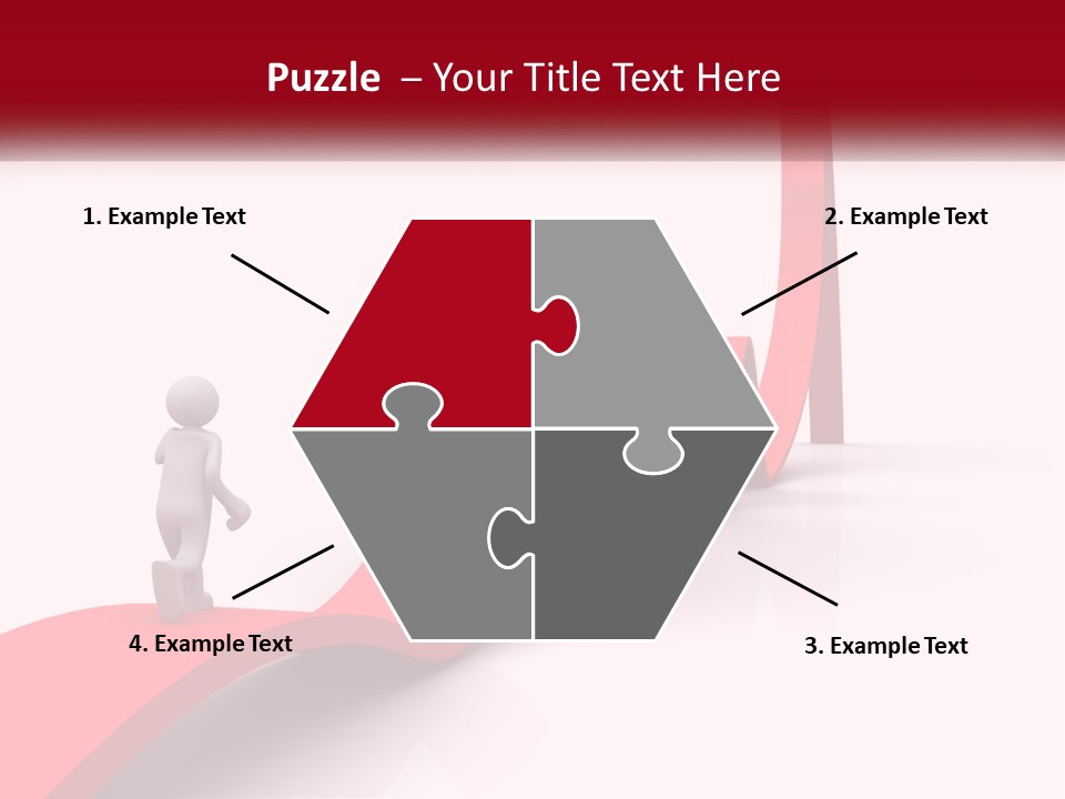 A Person Standing On Top Of A Red Arrow PowerPoint Template