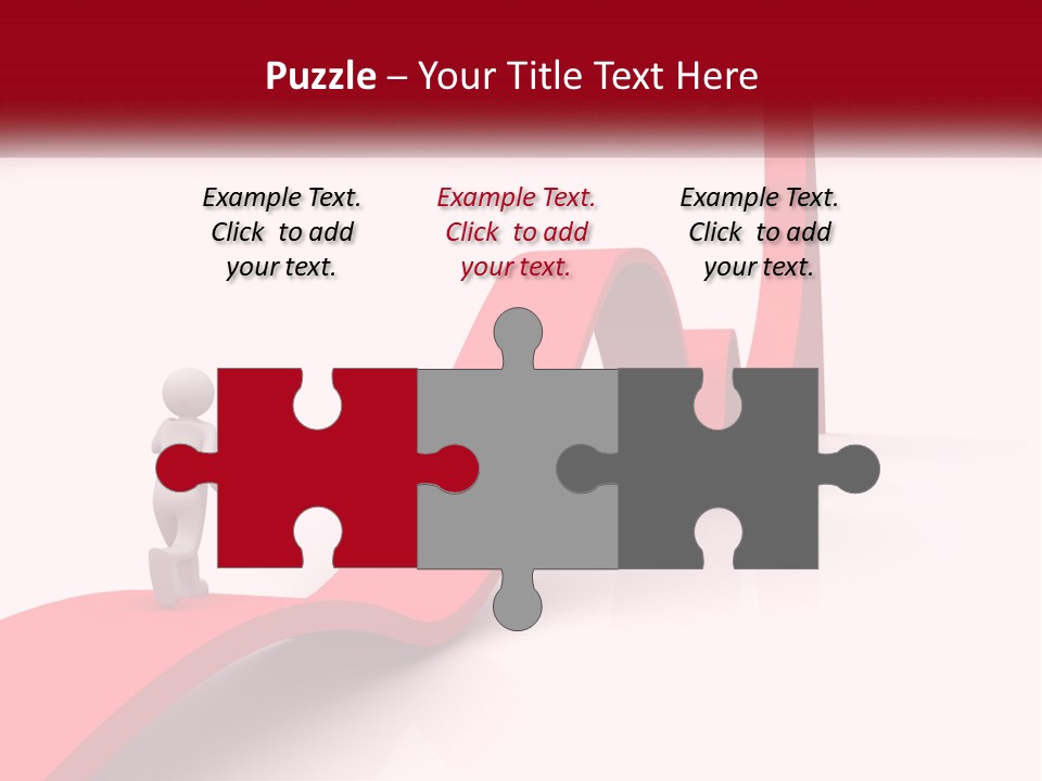 A Person Standing On Top Of A Red Arrow PowerPoint Template