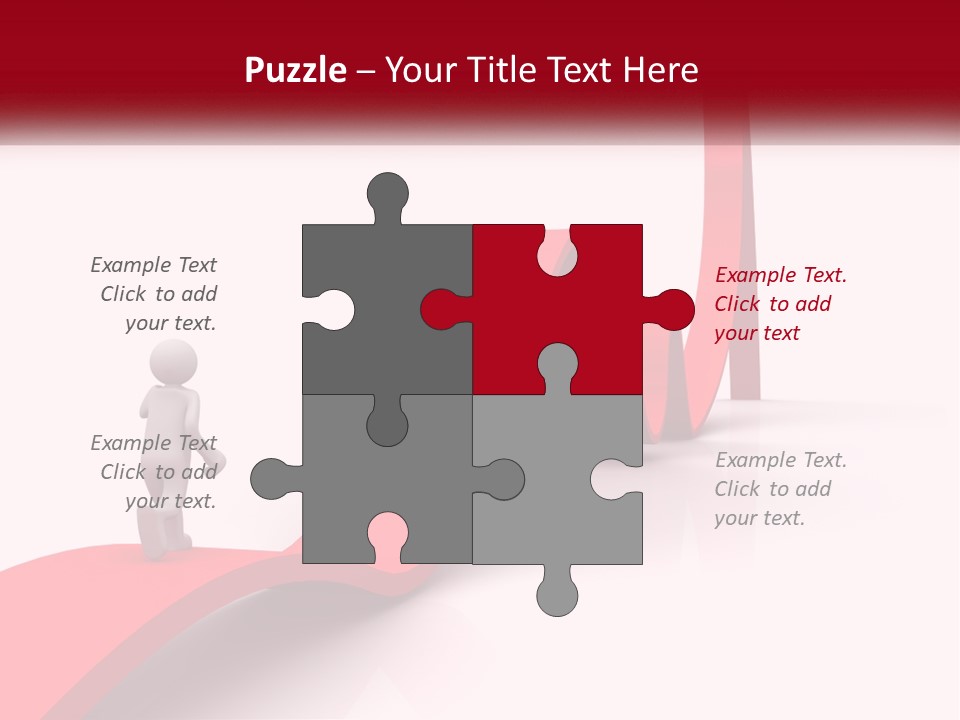 A Person Standing On Top Of A Red Arrow PowerPoint Template