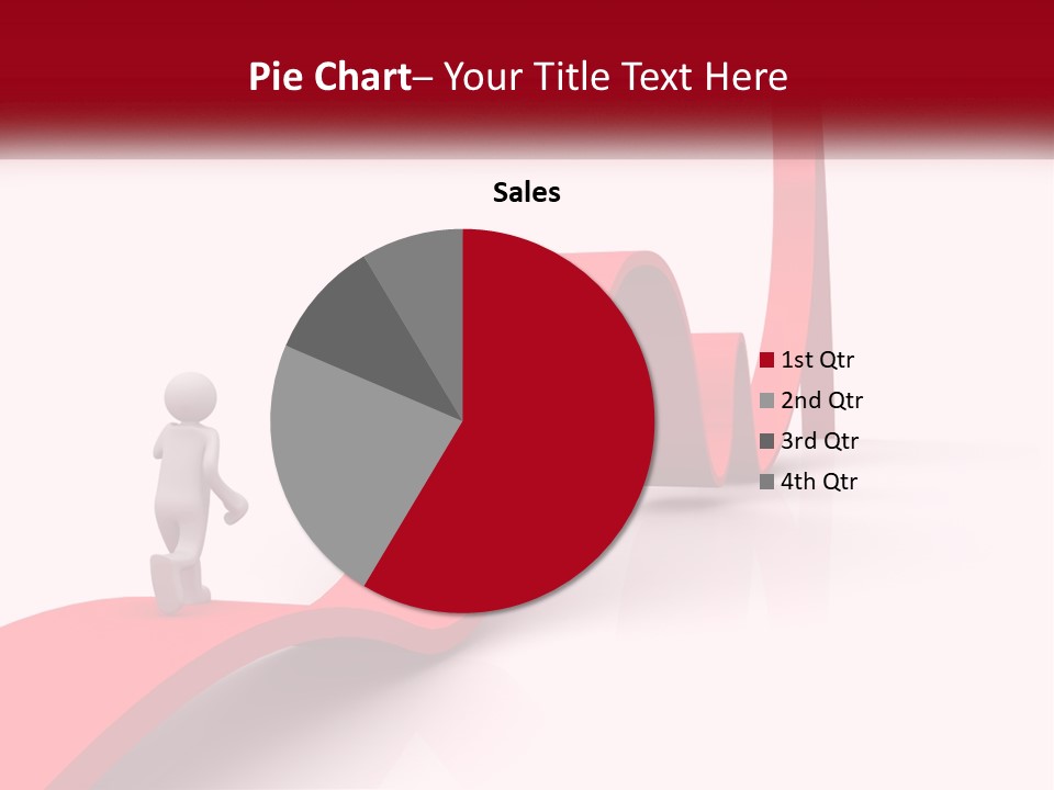 A Person Standing On Top Of A Red Arrow PowerPoint Template