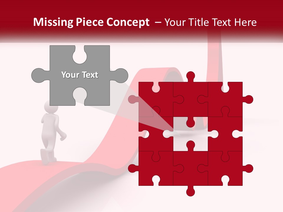 A Person Standing On Top Of A Red Arrow PowerPoint Template