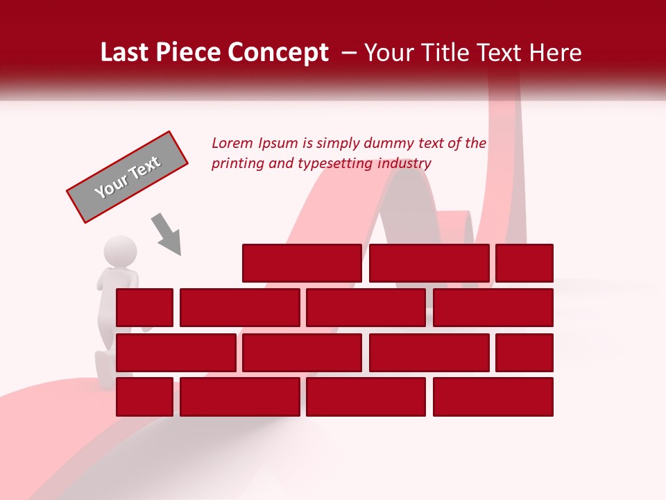 A Person Standing On Top Of A Red Arrow PowerPoint Template