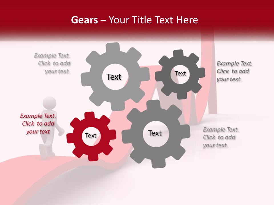A Person Standing On Top Of A Red Arrow PowerPoint Template