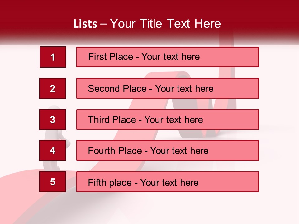A Person Standing On Top Of A Red Arrow PowerPoint Template