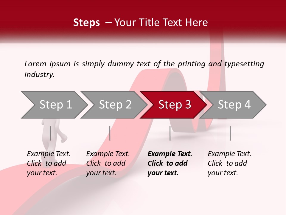 A Person Standing On Top Of A Red Arrow PowerPoint Template