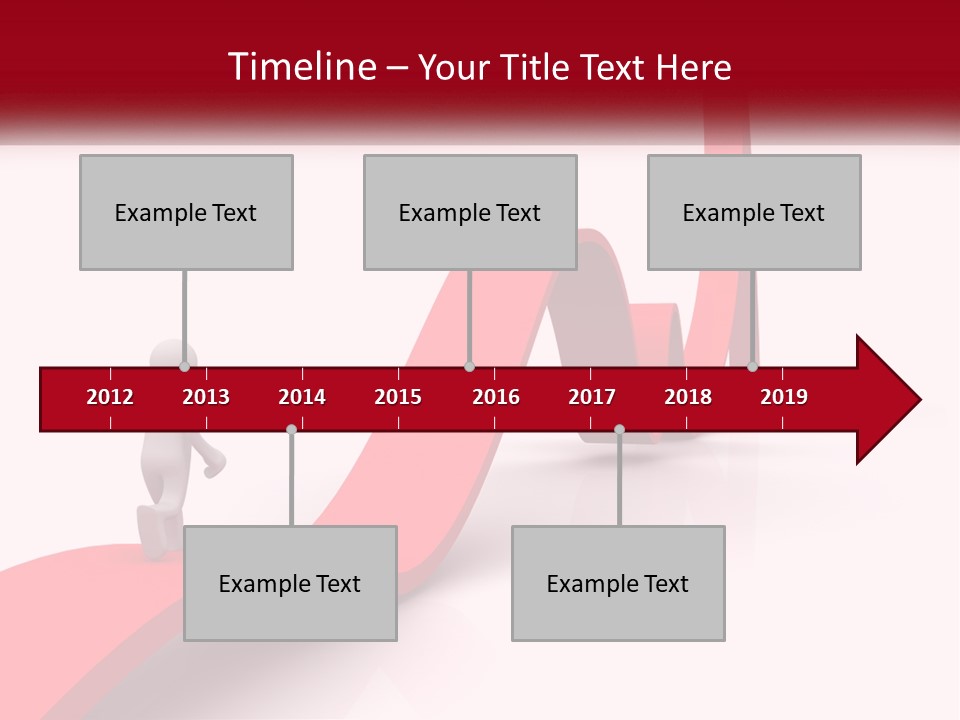 A Person Standing On Top Of A Red Arrow PowerPoint Template