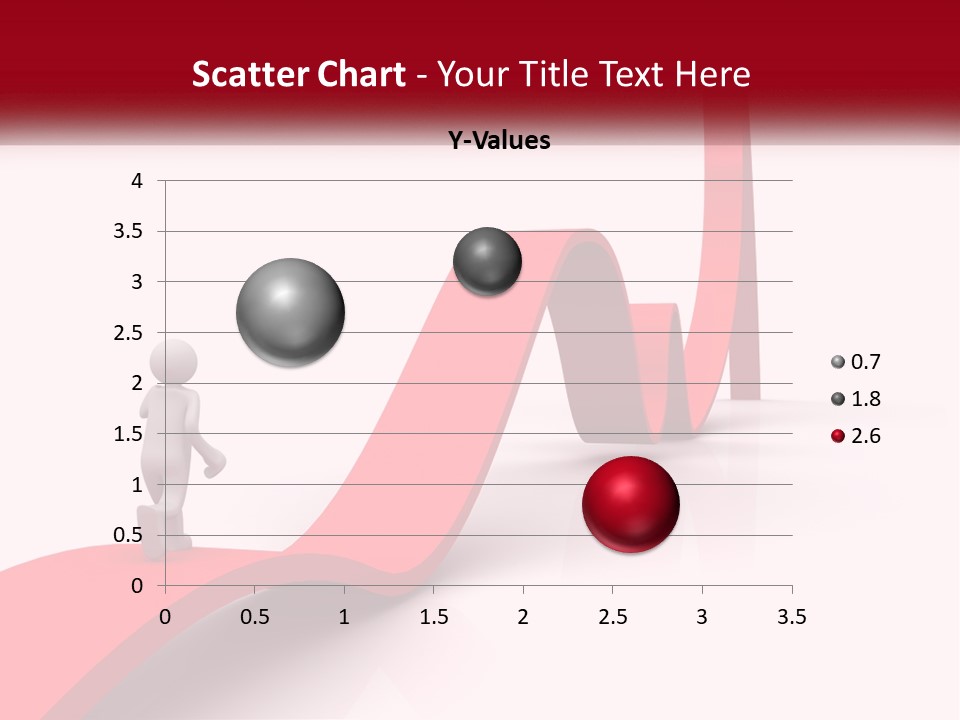 A Person Standing On Top Of A Red Arrow PowerPoint Template