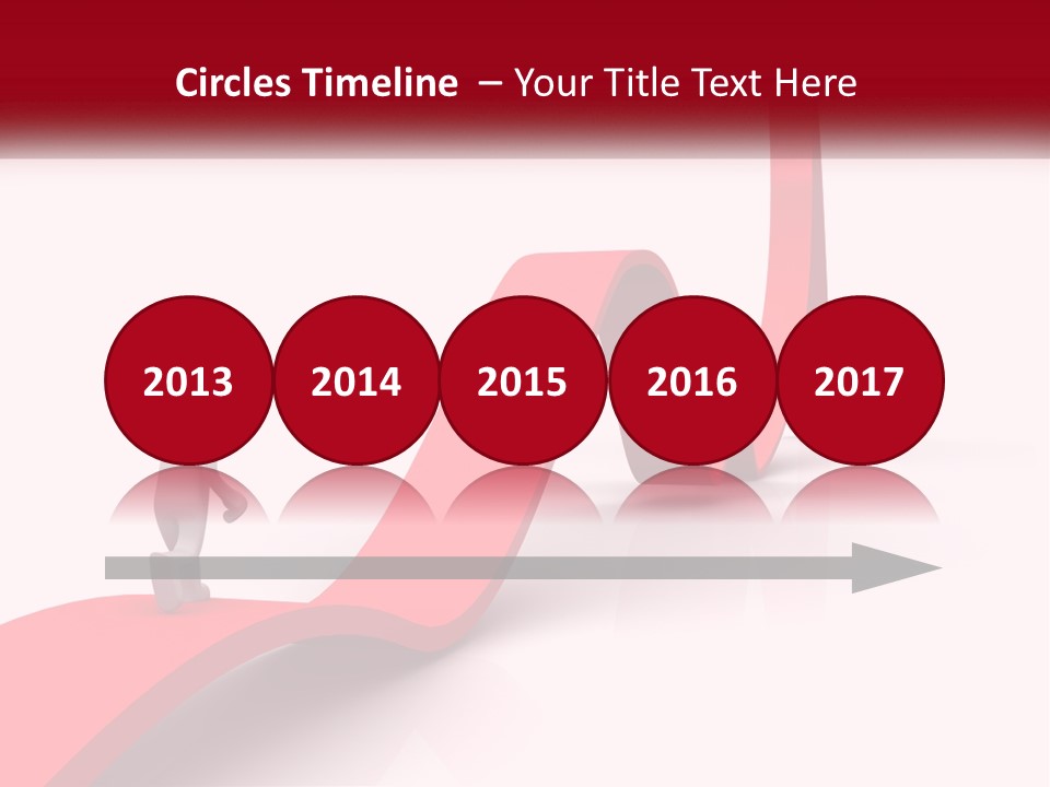 A Person Standing On Top Of A Red Arrow PowerPoint Template