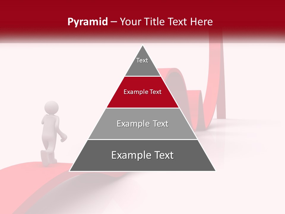 A Person Standing On Top Of A Red Arrow PowerPoint Template