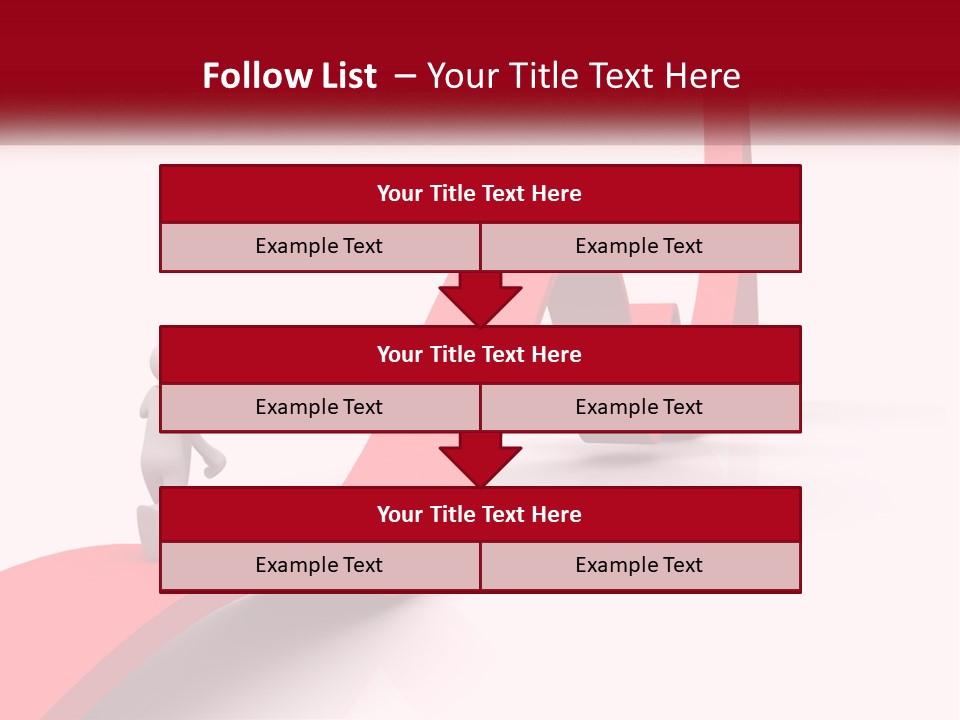 A Person Standing On Top Of A Red Arrow PowerPoint Template