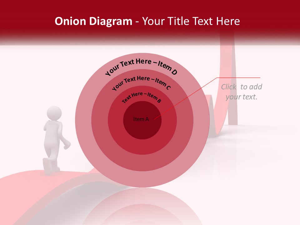 A Person Standing On Top Of A Red Arrow PowerPoint Template