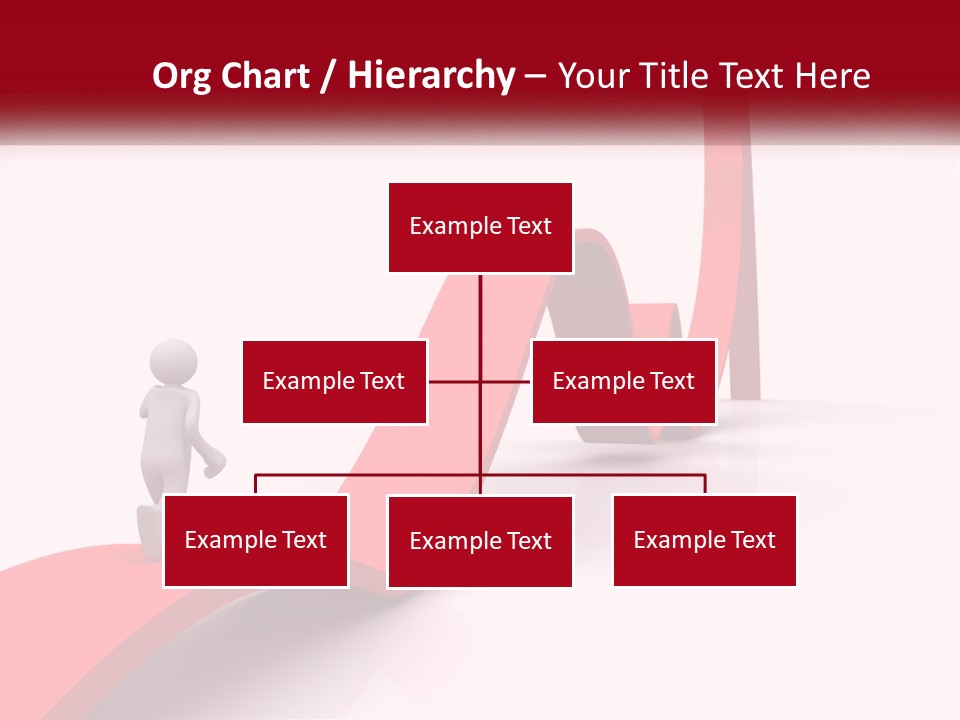 A Person Standing On Top Of A Red Arrow PowerPoint Template