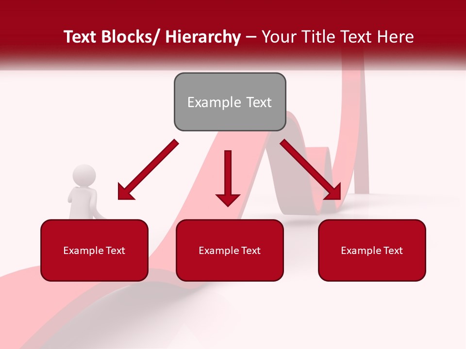 A Person Standing On Top Of A Red Arrow PowerPoint Template