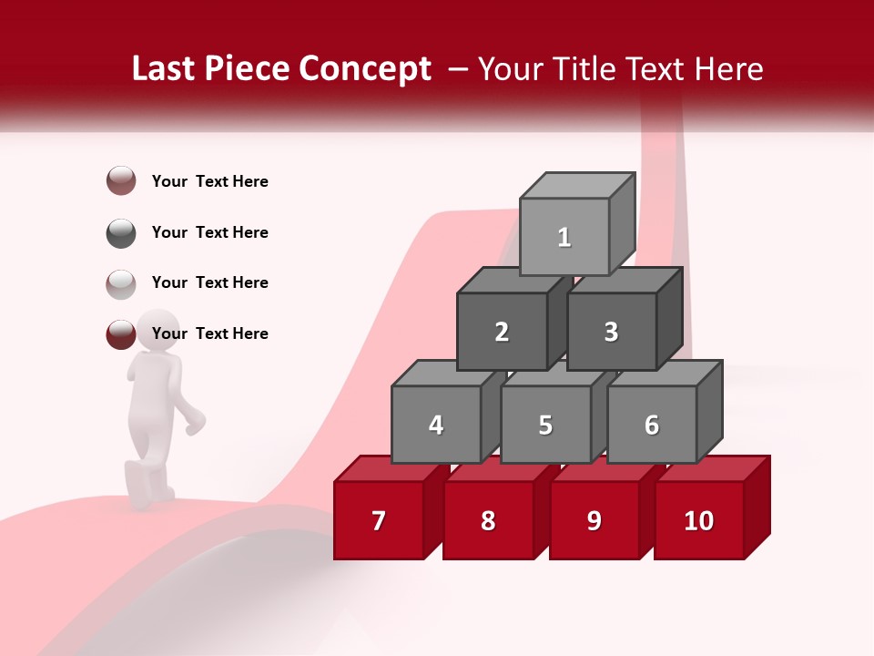 A Person Standing On Top Of A Red Arrow PowerPoint Template