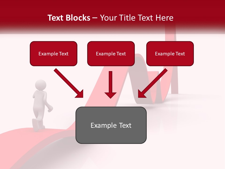 A Person Standing On Top Of A Red Arrow PowerPoint Template