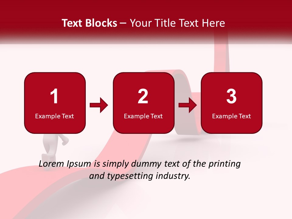 A Person Standing On Top Of A Red Arrow PowerPoint Template