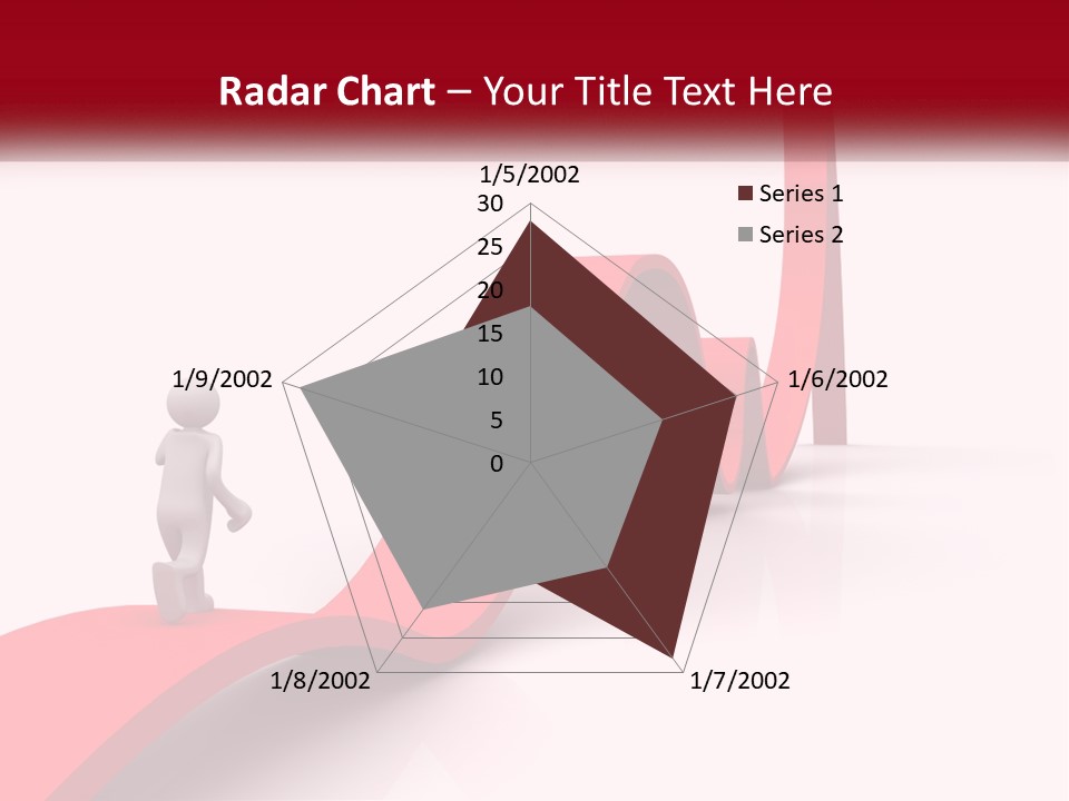 A Person Standing On Top Of A Red Arrow PowerPoint Template