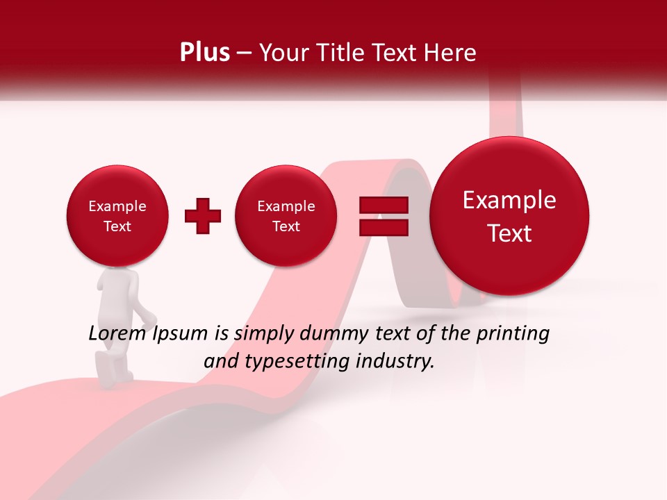 A Person Standing On Top Of A Red Arrow PowerPoint Template