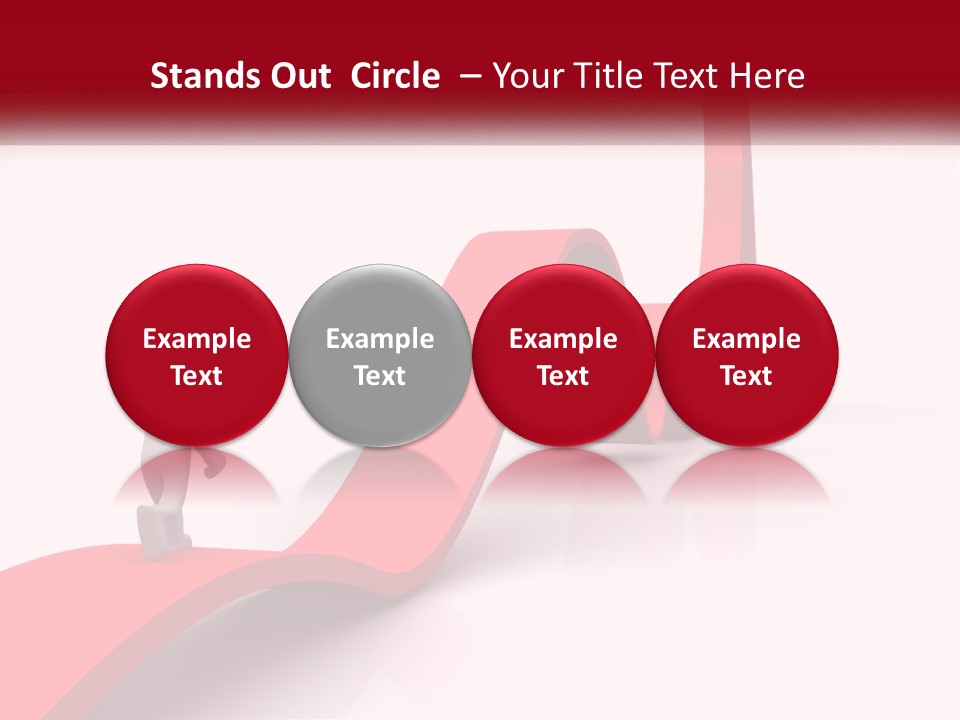 A Person Standing On Top Of A Red Arrow PowerPoint Template