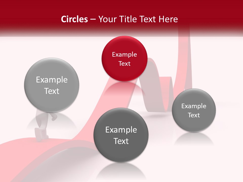 A Person Standing On Top Of A Red Arrow PowerPoint Template