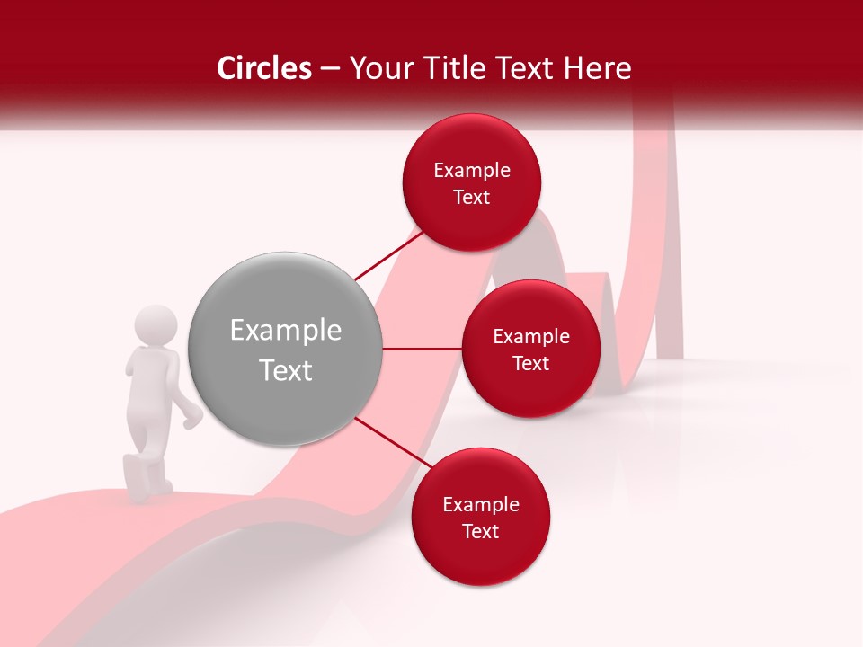 A Person Standing On Top Of A Red Arrow PowerPoint Template