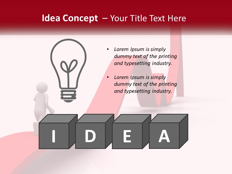 A Person Standing On Top Of A Red Arrow PowerPoint Template