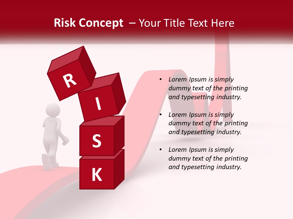 A Person Standing On Top Of A Red Arrow PowerPoint Template