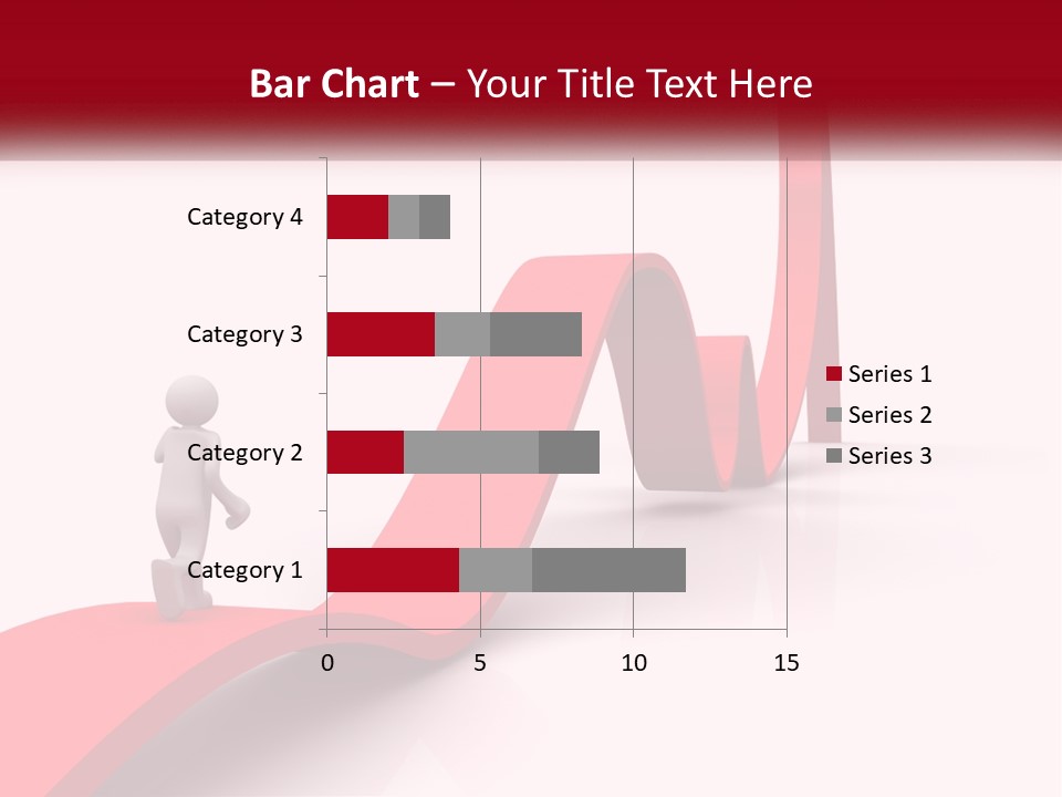A Person Standing On Top Of A Red Arrow PowerPoint Template