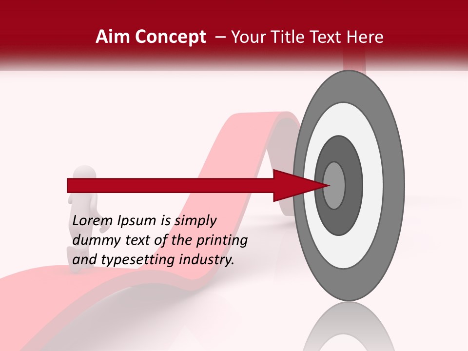 A Person Standing On Top Of A Red Arrow PowerPoint Template