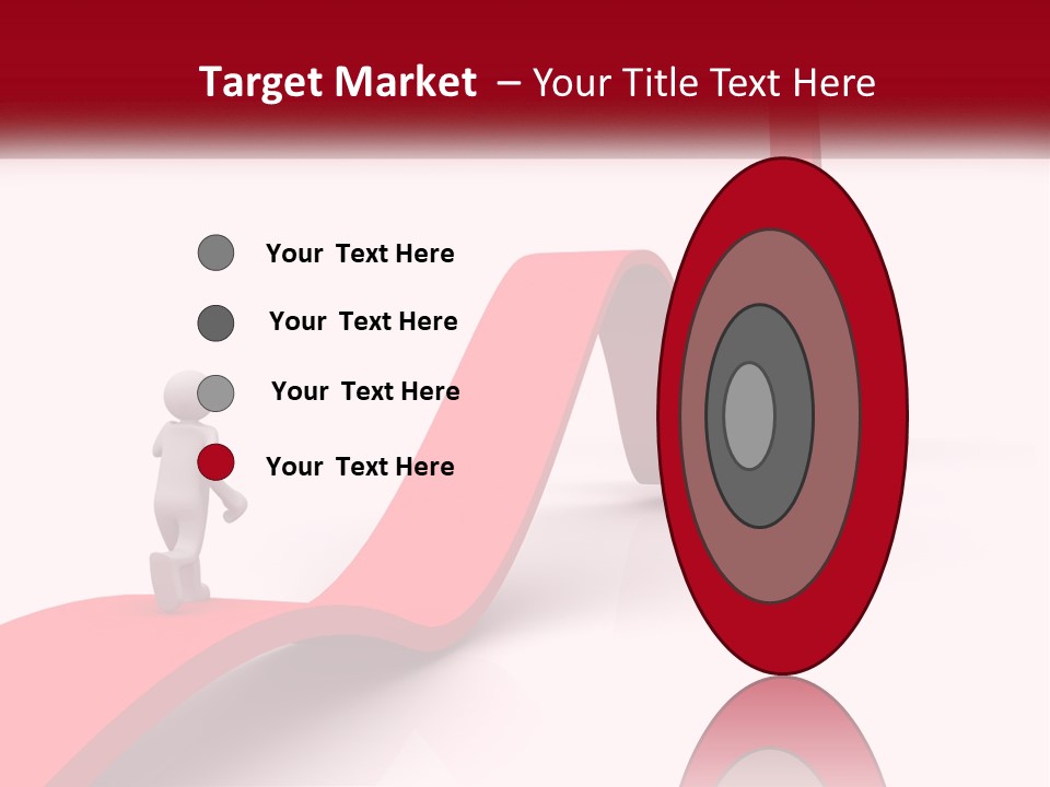 A Person Standing On Top Of A Red Arrow PowerPoint Template
