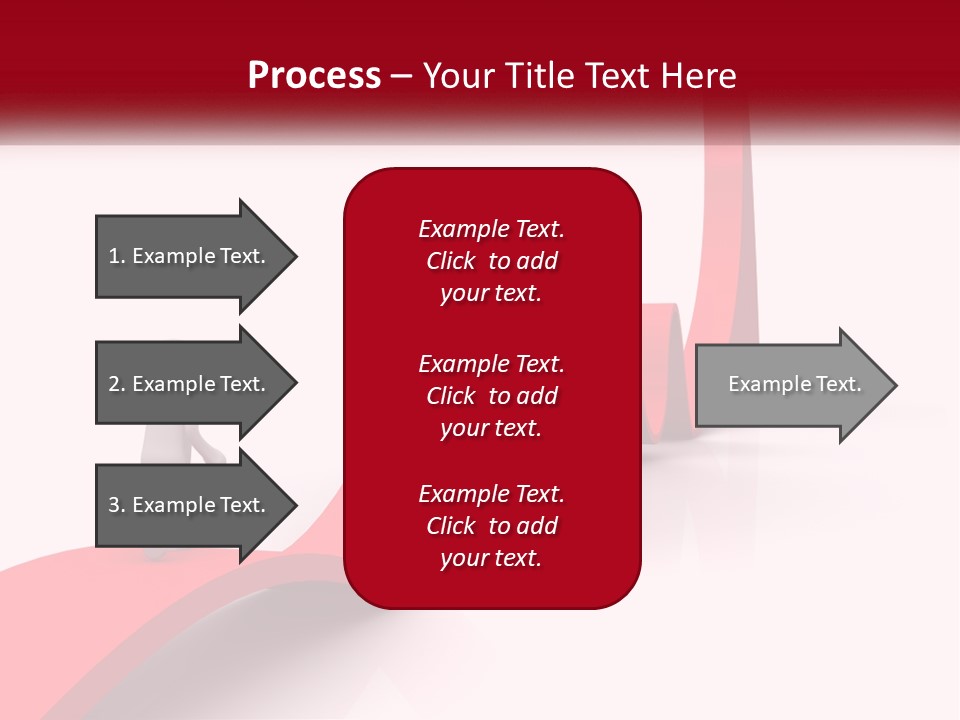 A Person Standing On Top Of A Red Arrow PowerPoint Template