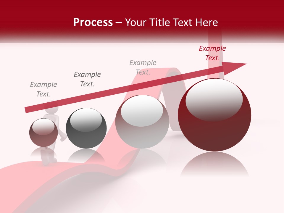 A Person Standing On Top Of A Red Arrow PowerPoint Template