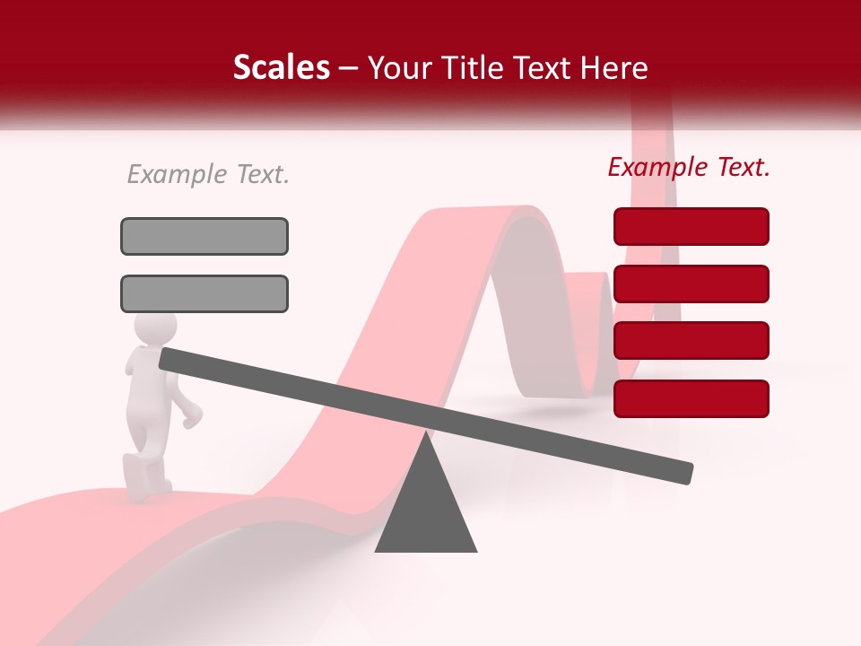 A Person Standing On Top Of A Red Arrow PowerPoint Template