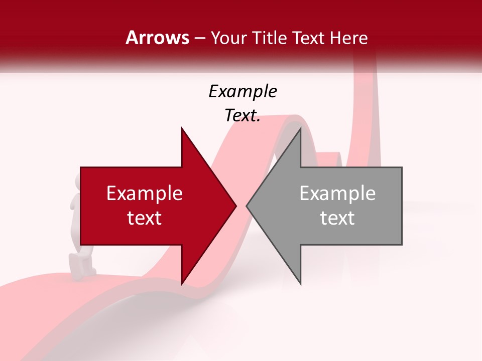 A Person Standing On Top Of A Red Arrow PowerPoint Template