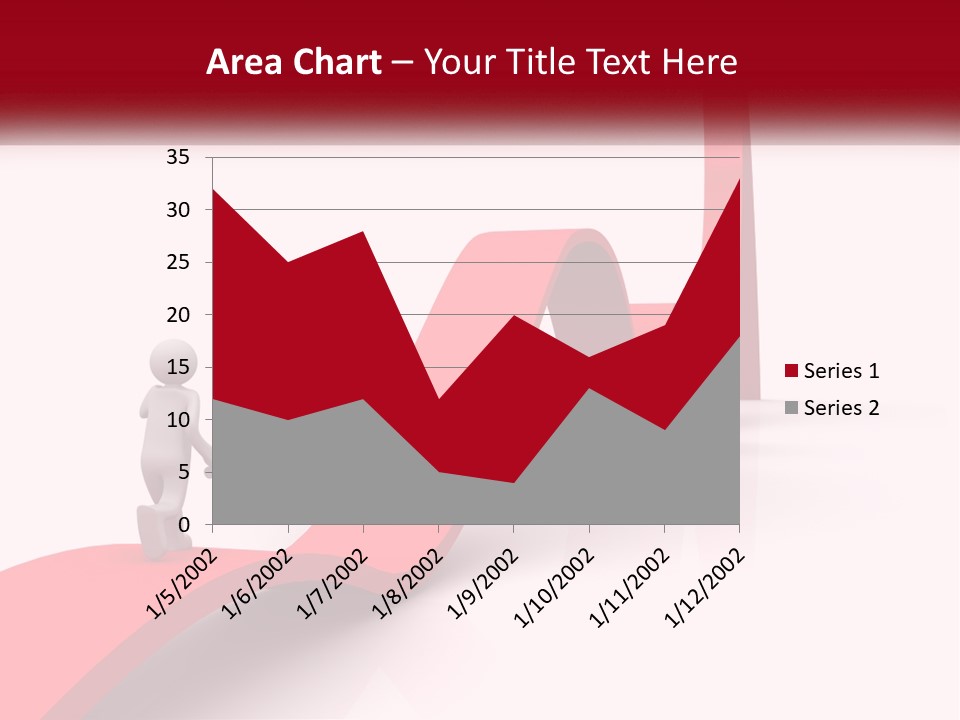 A Person Standing On Top Of A Red Arrow PowerPoint Template
