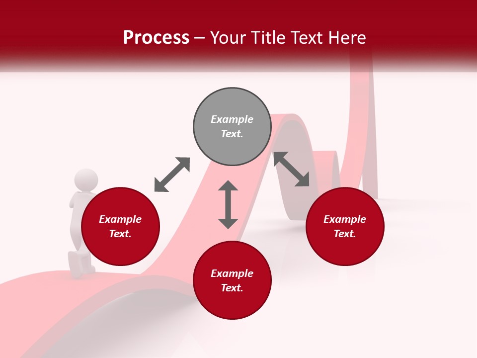 A Person Standing On Top Of A Red Arrow PowerPoint Template