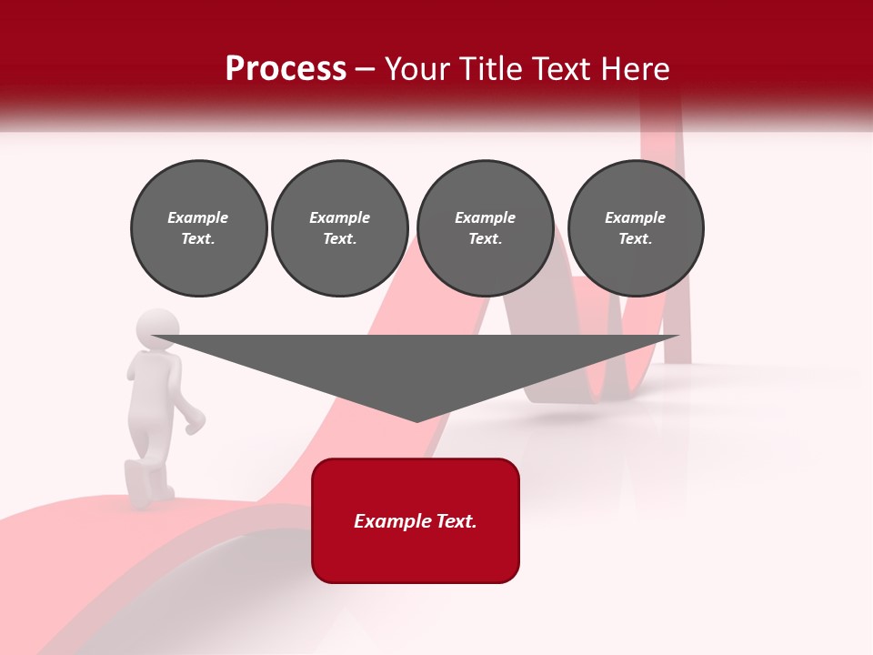 A Person Standing On Top Of A Red Arrow PowerPoint Template