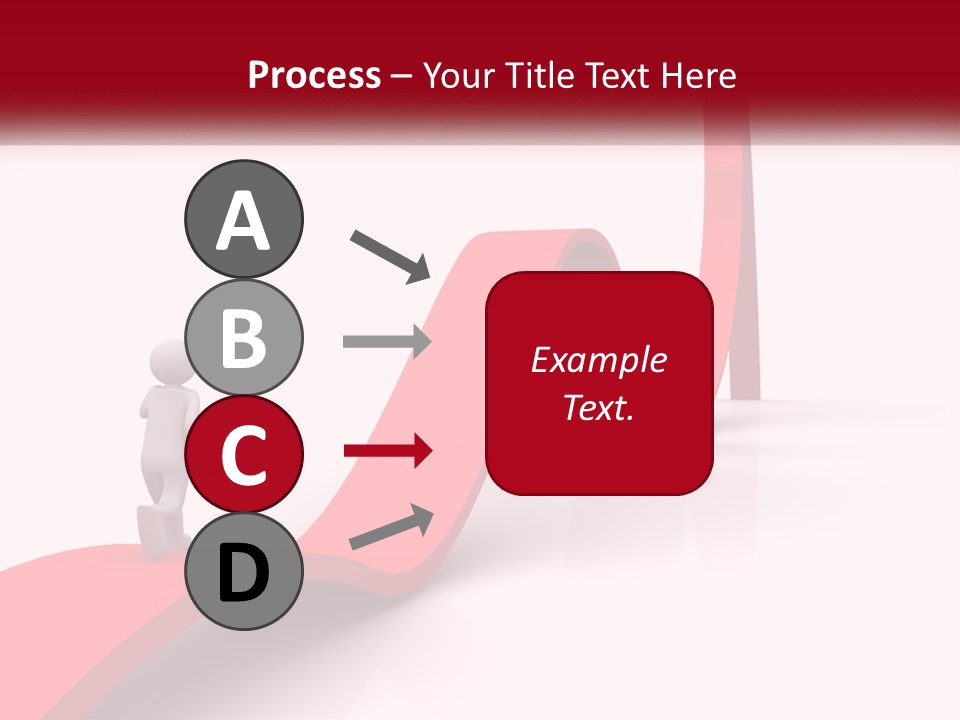 A Person Standing On Top Of A Red Arrow PowerPoint Template