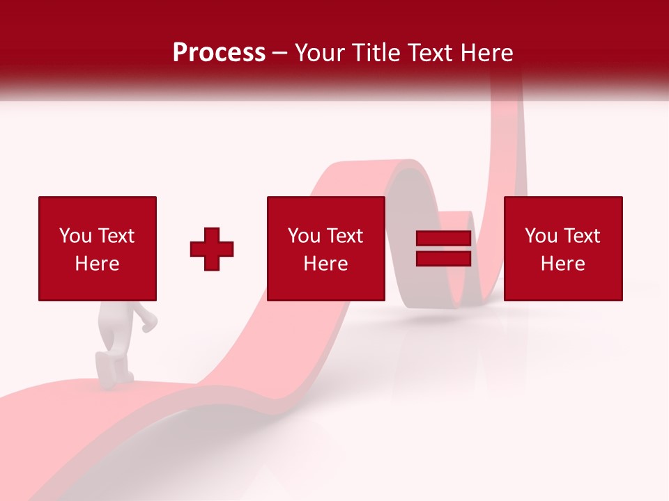 A Person Standing On Top Of A Red Arrow PowerPoint Template