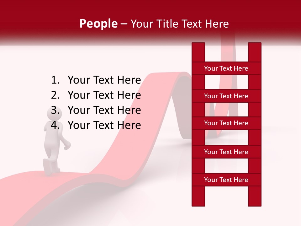 A Person Standing On Top Of A Red Arrow PowerPoint Template