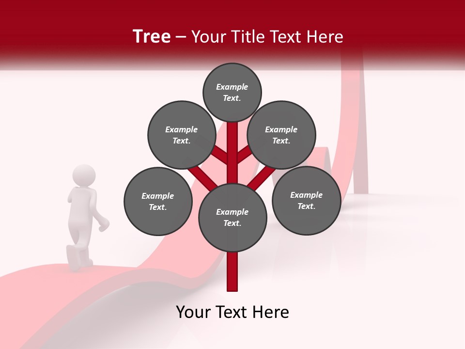 A Person Standing On Top Of A Red Arrow PowerPoint Template