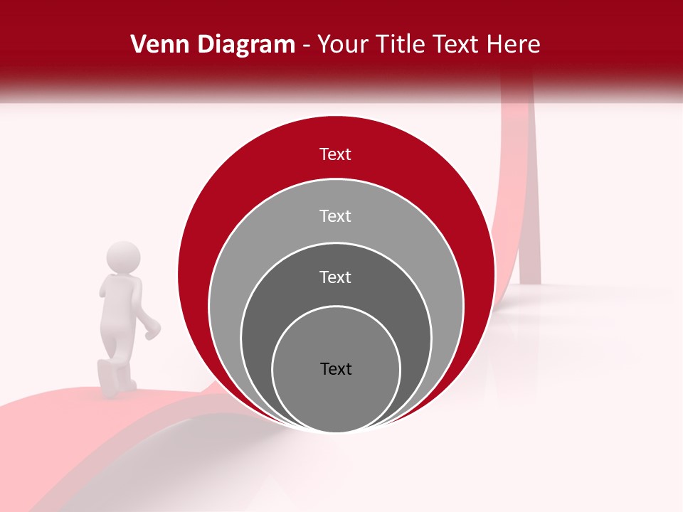 A Person Standing On Top Of A Red Arrow PowerPoint Template